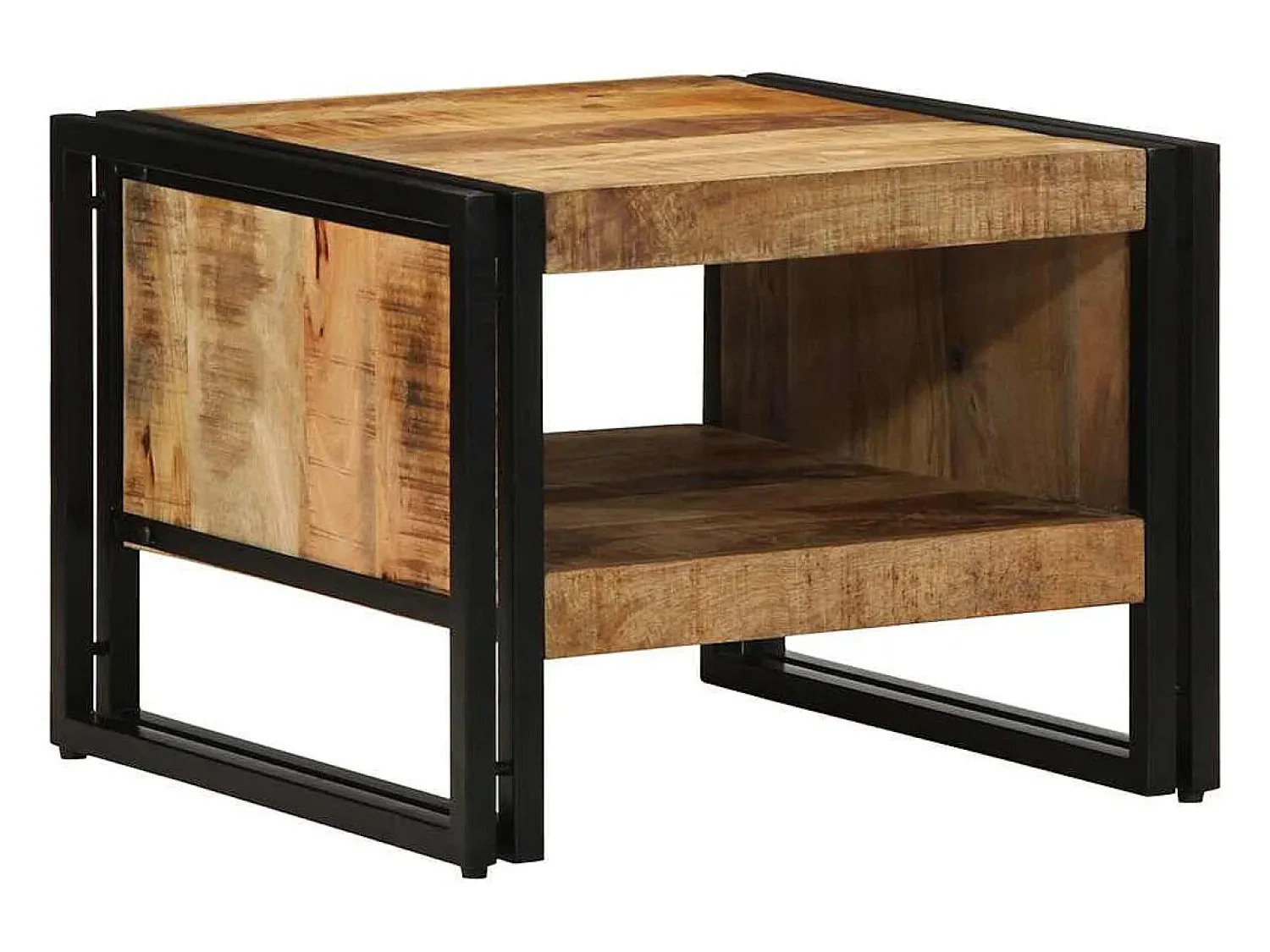 Mesa De Centro|vidaxl Mesa de centro 50x50x38 cm madeira de mangueira áspera maciça Natural claro