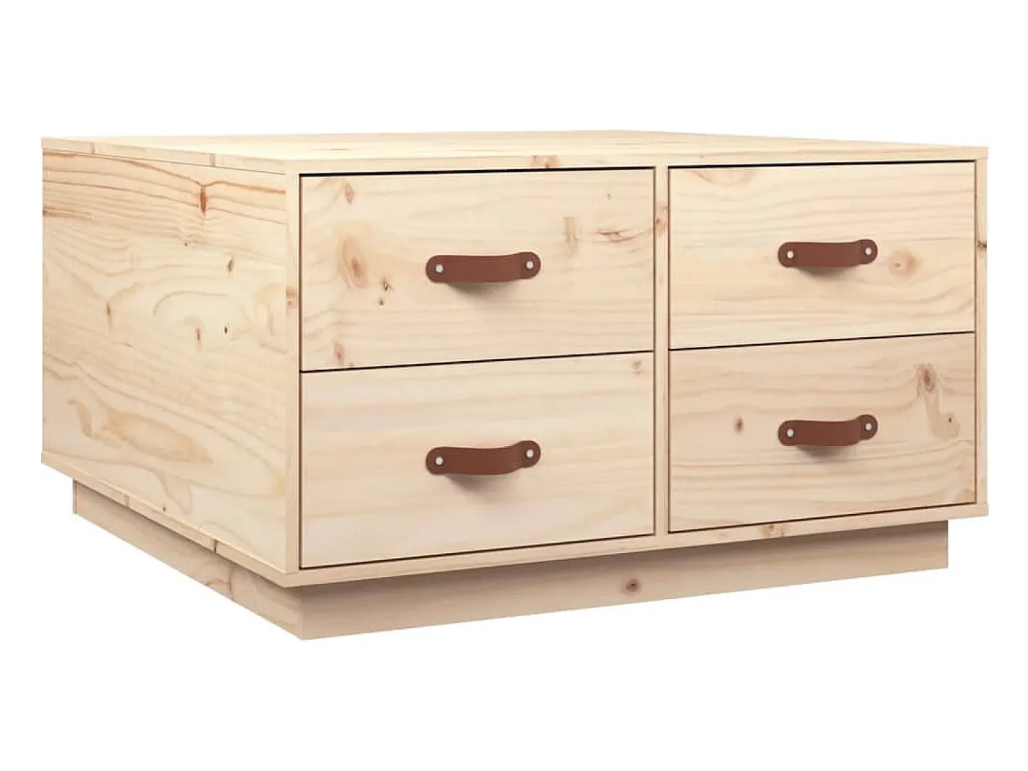 Clearance vidaxl Mesa de centro 80x80x45 cm madeira de pinho maciça Natural claro
