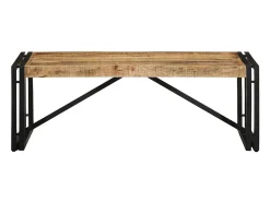 Mesa De Centro*vidaxl Mesa de centro 100x50x35 cm madeira de mangueira áspera maciça Natural claro