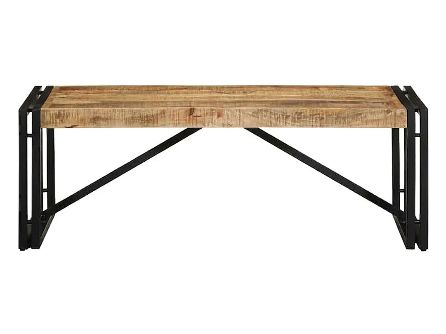 Mesa De Centro*vidaxl Mesa de centro 100x50x35 cm madeira de mangueira áspera maciça Natural claro
