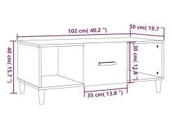 vidaxl Mesa de centro 102x50x40 cm madeira processada^ Mesa De Centro