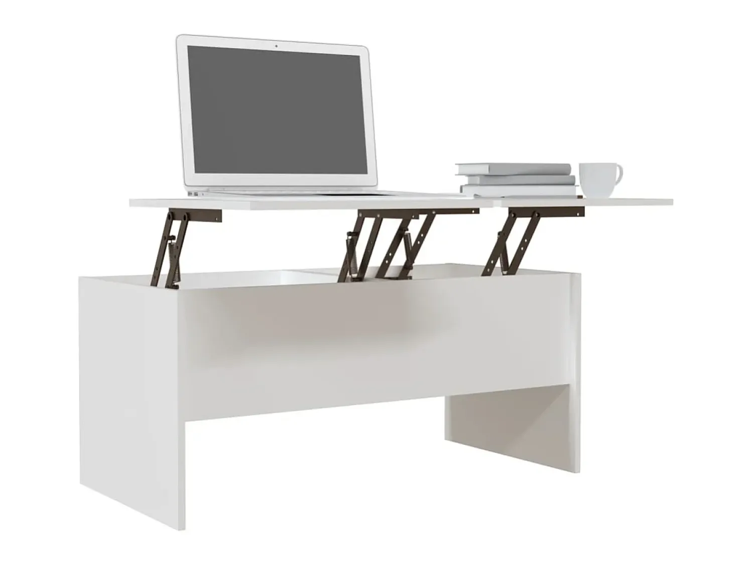 Mesa De Centro| Mesa de centro 102x50,5x46,5 cm madeira processada PT251857 Branco