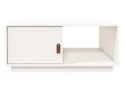 vidaxl Mesa de centro 80x80x35,5 cm madeira de pinho maciça Branco