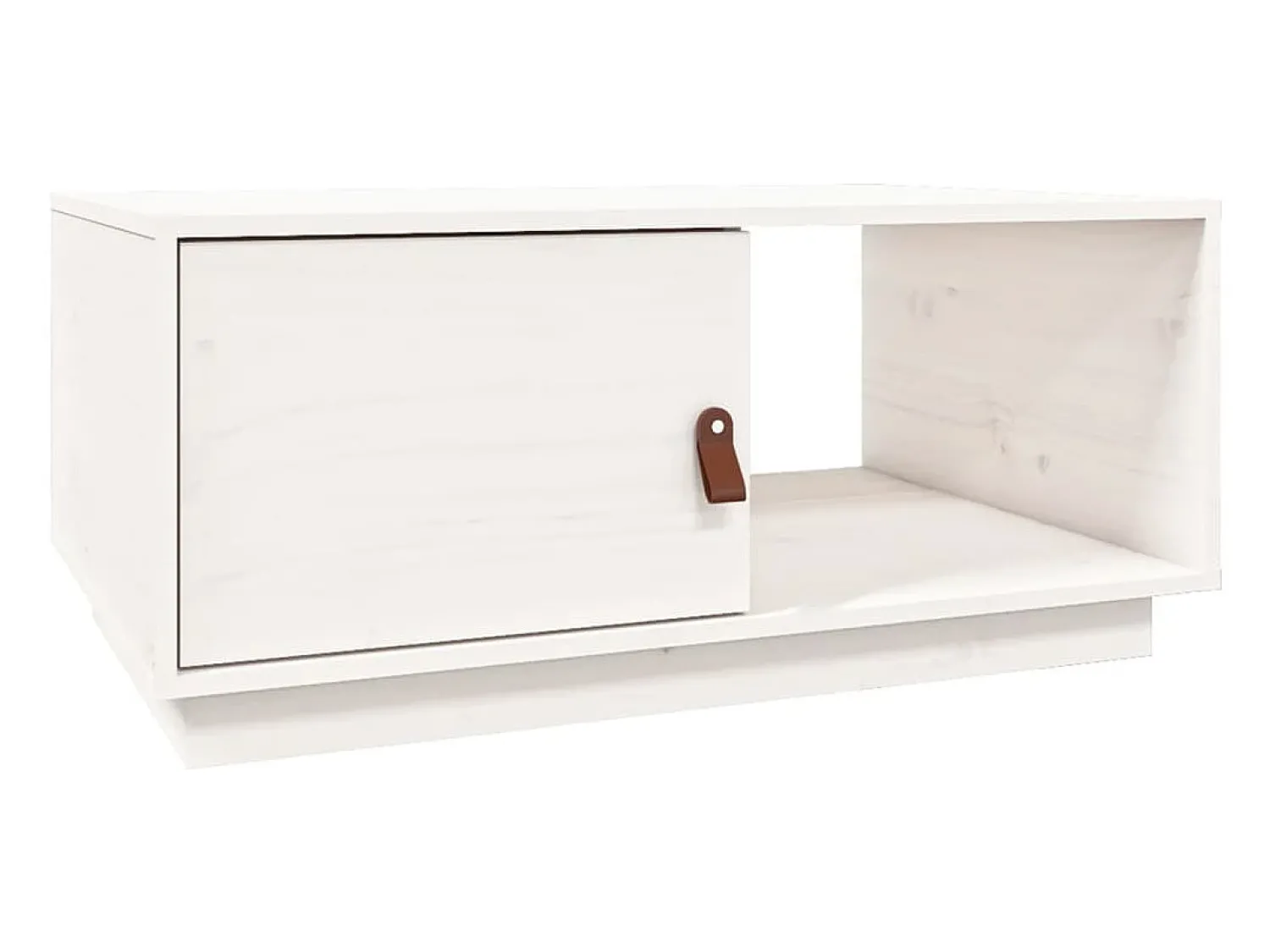 vidaxl Mesa de centro 80x80x35,5 cm madeira de pinho maciça Branco