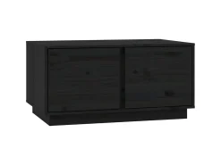 New Mesa de centro 80x50x40 cm madeira de pinho maciça PT660251 Preto