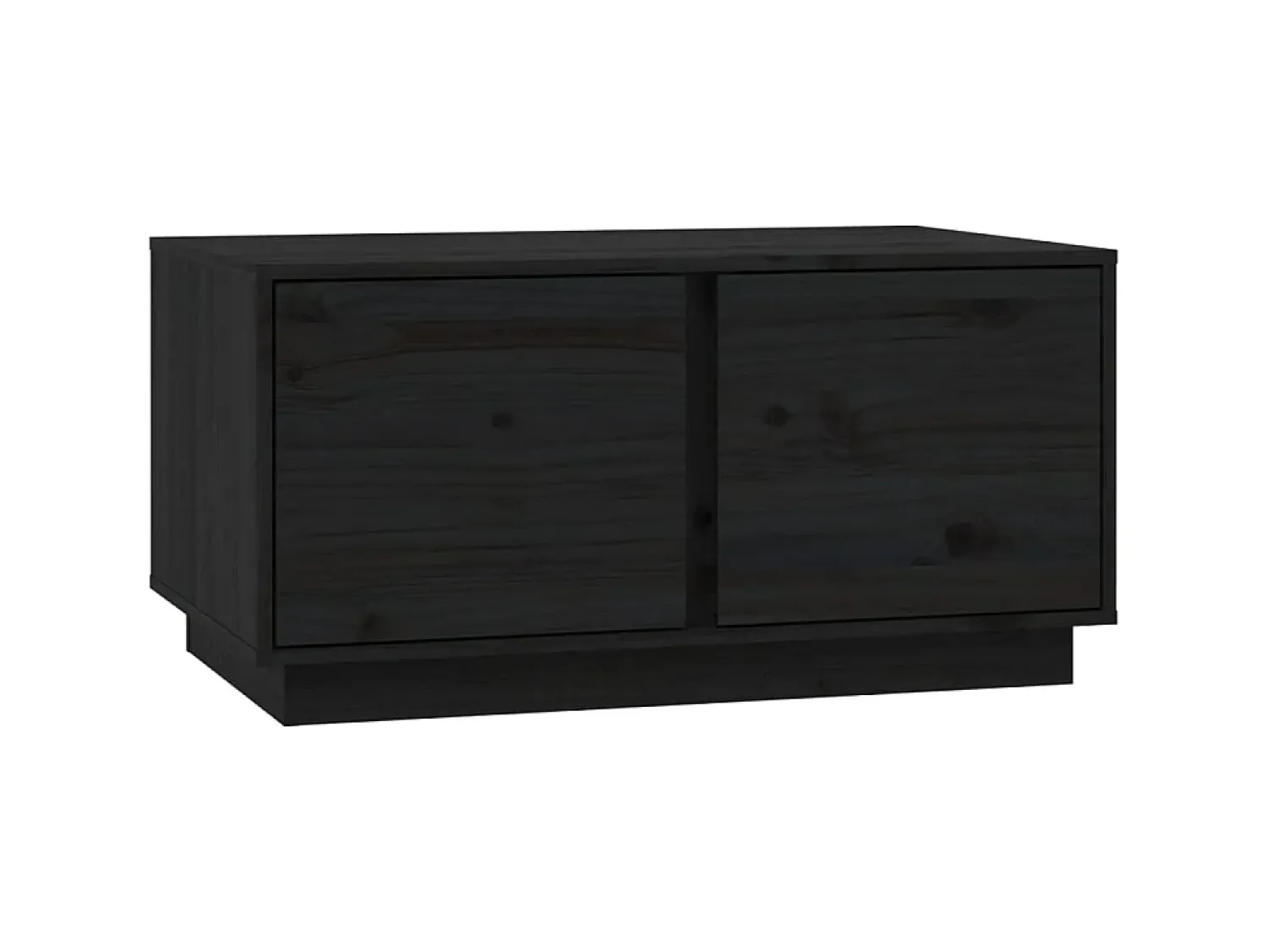 New Mesa de centro 80x50x40 cm madeira de pinho maciça PT660251 Preto