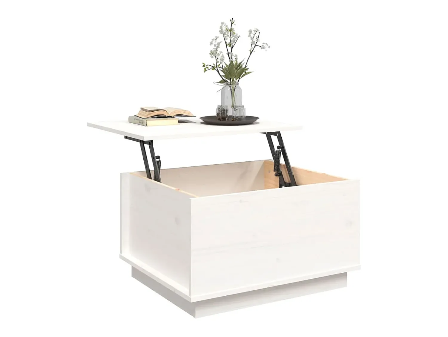 Mesa De Centro|vidaxl Mesa de centro 60x50x35 cm madeira de pinho maciça Branco