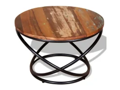 Mesa de centro 60x60x40 cm madeira reciclada maciça PT739265^ Mesa De Centro