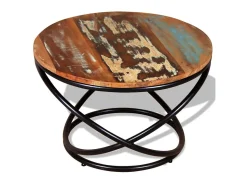 Mesa de centro 60x60x40 cm madeira reciclada maciça PT739265^ Mesa De Centro