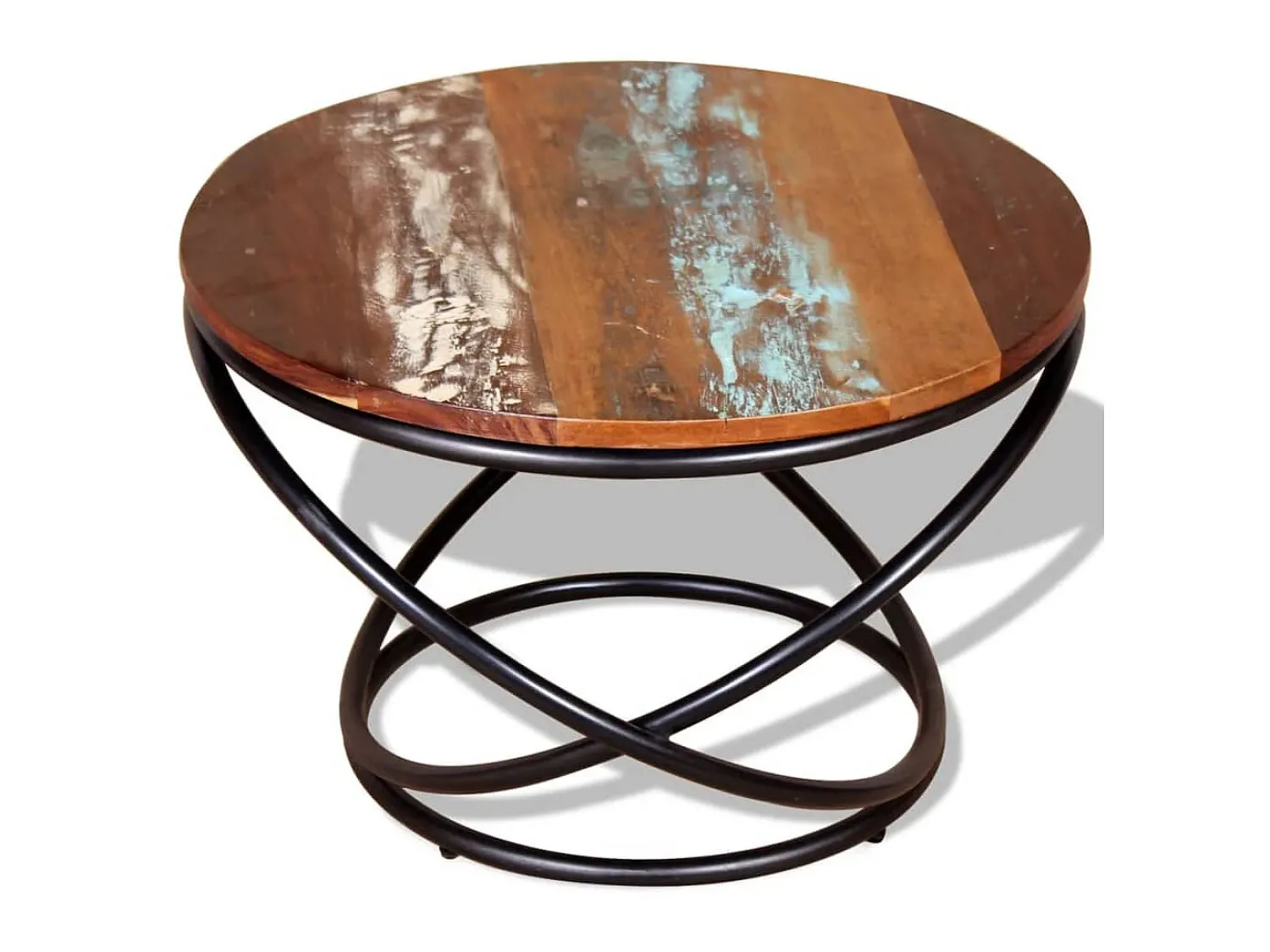 Mesa de centro 60x60x40 cm madeira reciclada maciça PT739265^ Mesa De Centro