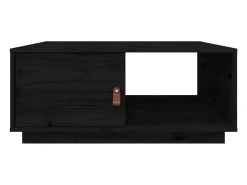 Mesa De Centro*vidaxl Mesa de centro 80x80x35,5 cm madeira de pinho maciça Preto