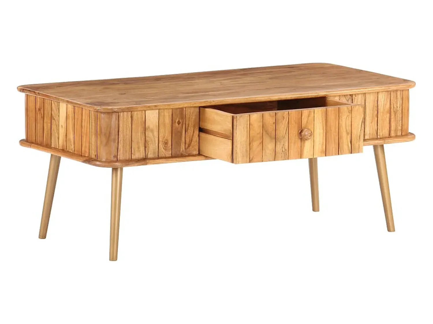 Mesa De Centro*vidaxl Mesa de centro 100x50x40 cm madeira de acácia maciça Natural claro