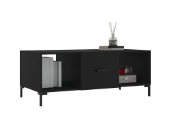 Mesa De Centro| Mesa de centro 102x50x40 cm madeira processada PT890819 Preto