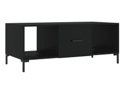 Mesa De Centro| Mesa de centro 102x50x40 cm madeira processada PT890819 Preto
