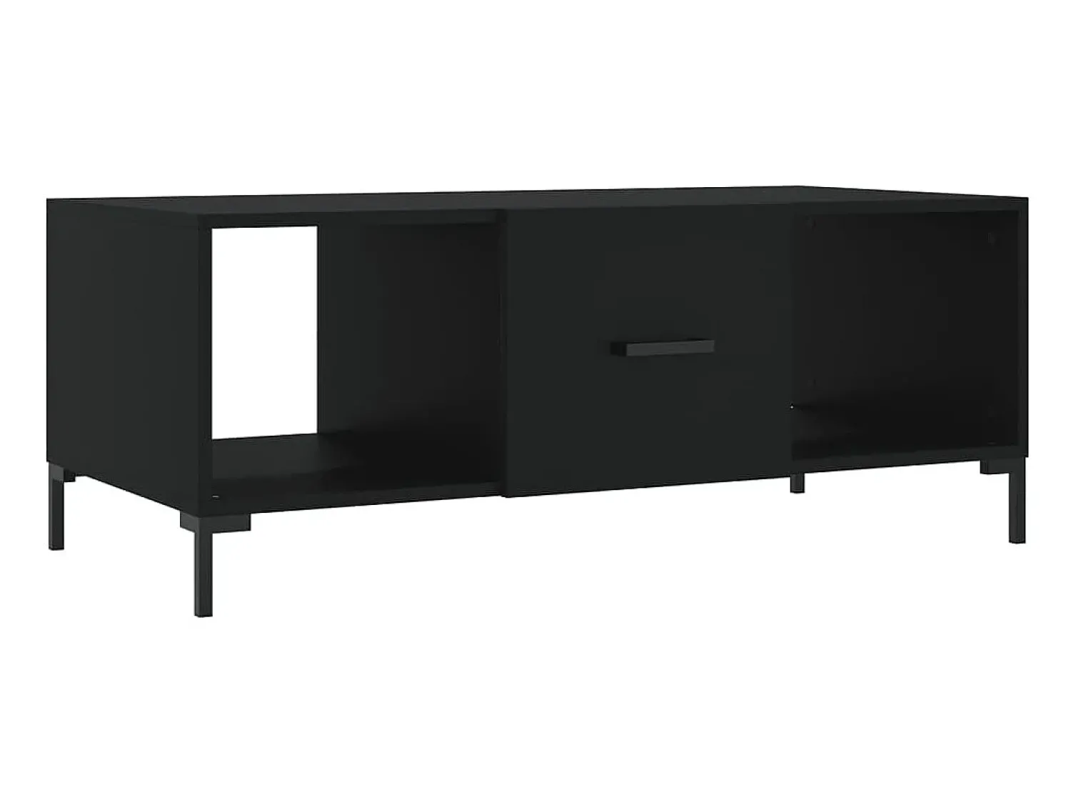 Mesa De Centro| Mesa de centro 102x50x40 cm madeira processada PT890819 Preto