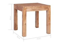 Mesa de centro 53x50x50 cm madeira recuperada maciça PT572046^ Mesa De Centro