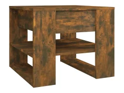 Outlet vidaxl Mesa de centro 55,5x55x45 cm madeira processada carvalho fumado Natural claro