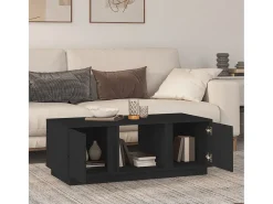 Best Mesa de centro 110x50x40 cm madeira de pinho maciça PT226808 Preto