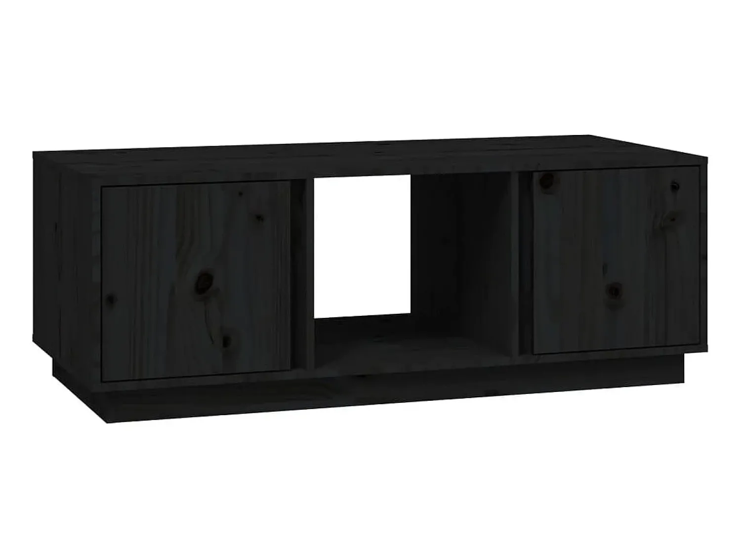 Best Mesa de centro 110x50x40 cm madeira de pinho maciça PT226808 Preto