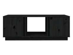 Best Mesa de centro 110x50x40 cm madeira de pinho maciça PT226808 Preto
