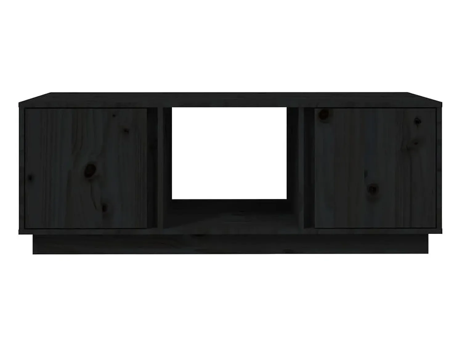 Best Mesa de centro 110x50x40 cm madeira de pinho maciça PT226808 Preto