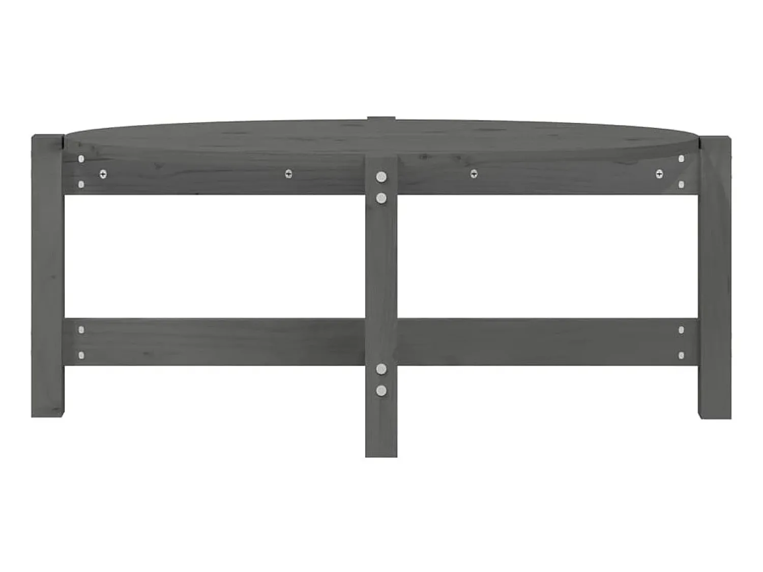 Mesa de centro 87x48x35 cm madeira de pinho maciça cinza PT392574^ Mesa De Centro