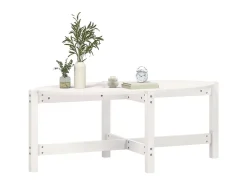 Mesa De Centro* Mesa de centro 118x63x45 cm madeira de pinho maciça PT276413 Branco