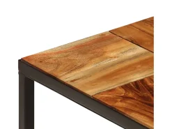 vidaxl Mesa de centro 110x60x40 cm madeira acácia maciça e aço^ Mesa De Centro
