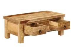 Hot Mesa de centro 90x45x35 cm madeira de mangueira maciça PT524085 Castanho