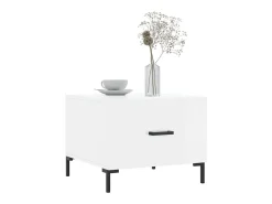 Mesa De Centro| Mesa de centro 50x50x40 cm madeira processada brilhante PT252090 Branco