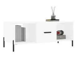 Mesa De Centro* Mesa de centro 102x50x40 cm madeira processada PT384512 Branco
