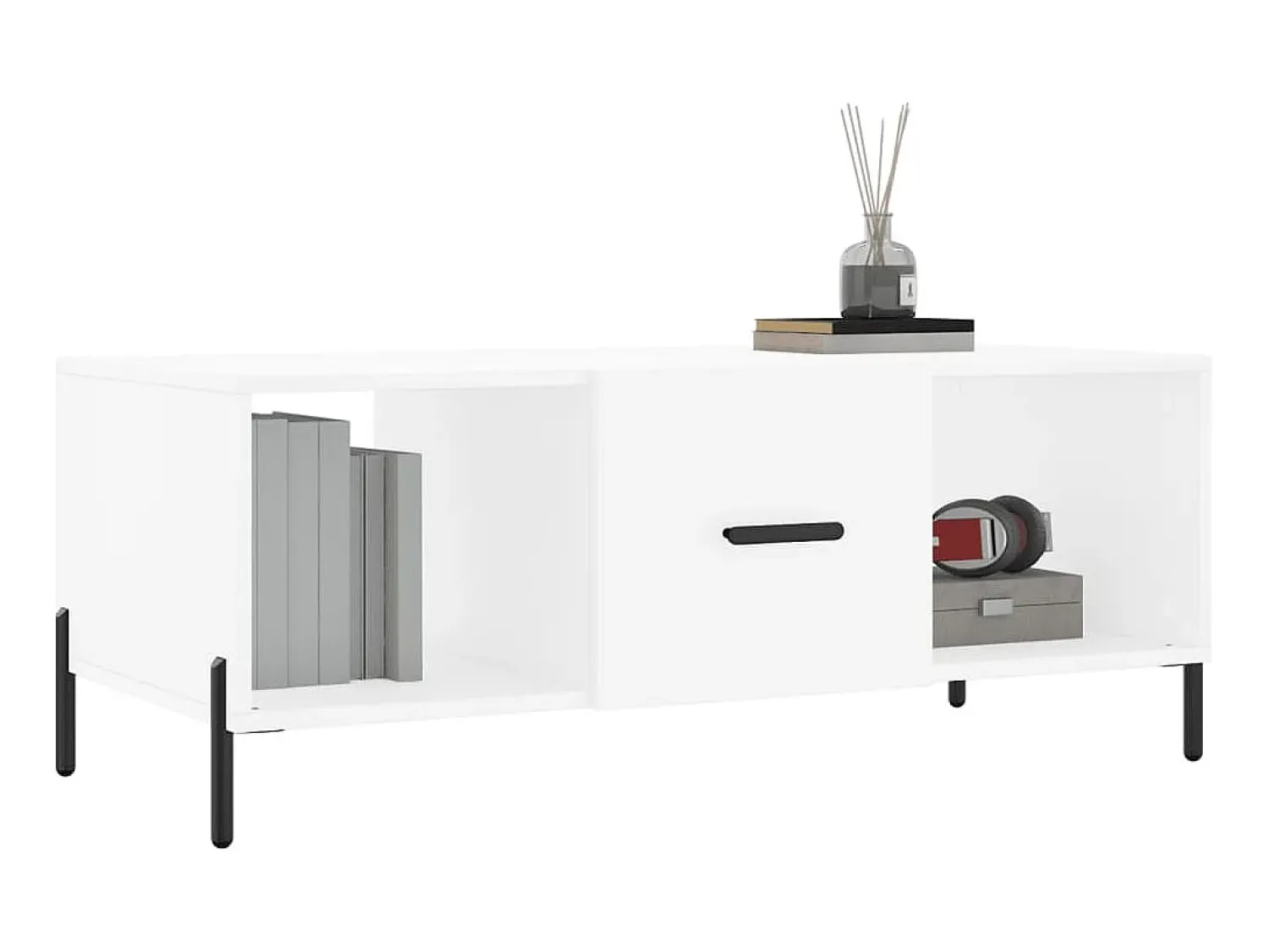 Mesa De Centro* Mesa de centro 102x50x40 cm madeira processada PT384512 Branco