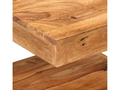 Best vidaxl Mesa de centro 45x45x40 cm madeira de acácia maciça Natural claro