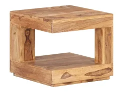 Best vidaxl Mesa de centro 45x45x40 cm madeira de acácia maciça Natural claro