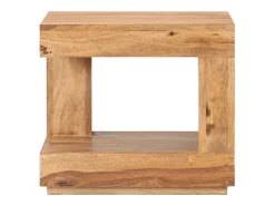 Best vidaxl Mesa de centro 45x45x40 cm madeira de acácia maciça Natural claro