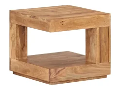 Best vidaxl Mesa de centro 45x45x40 cm madeira de acácia maciça Natural claro