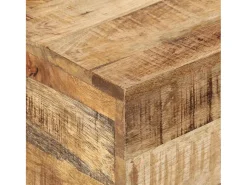 Mesa De Centro*vidaxl Mesa de centro 68x68x41 cm madeira de mangueira áspera Natural claro