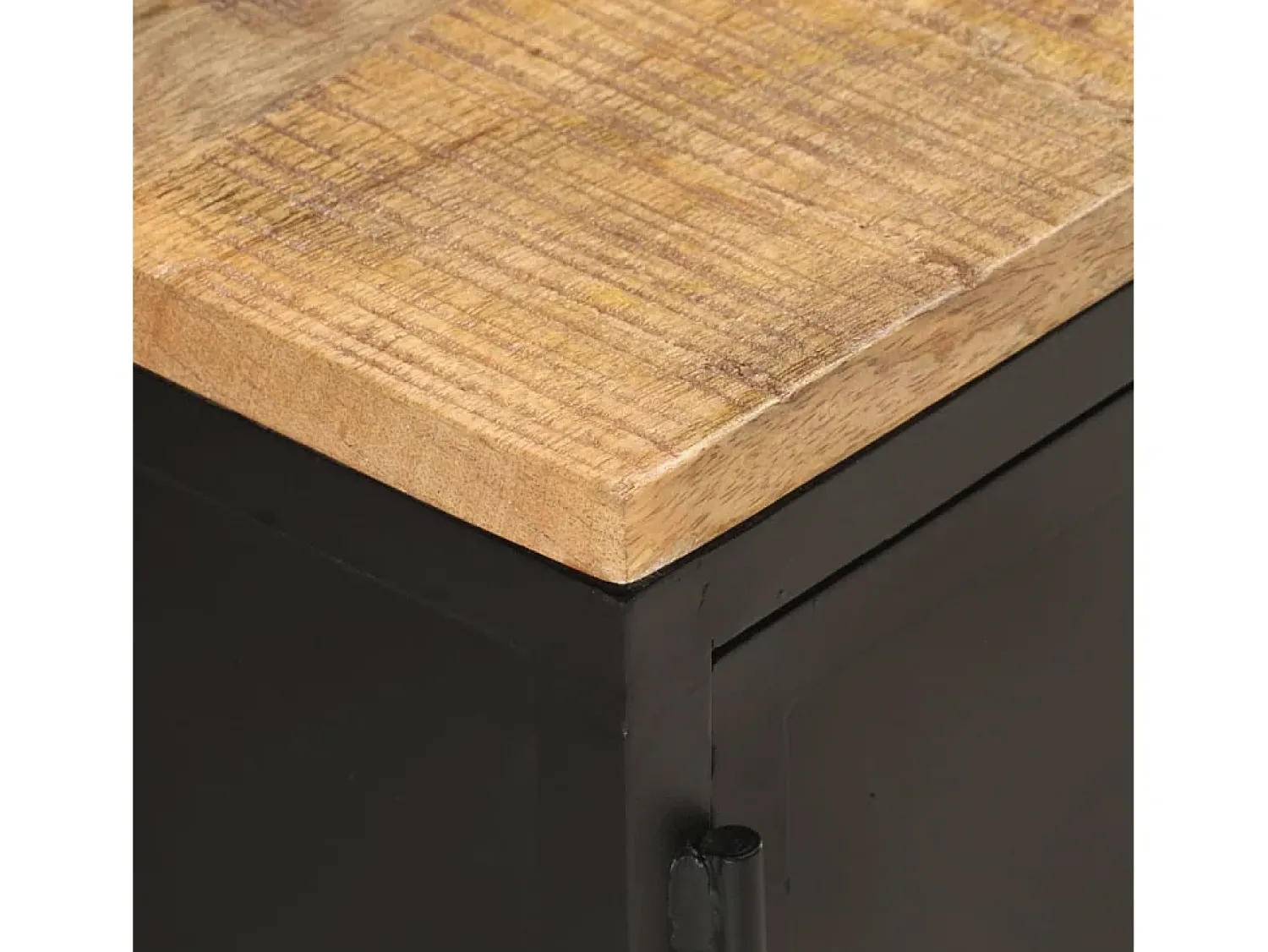 Mesa De Centro*vidaxl Mesa de centro 90x50x37 cm madeira de mangueira áspera maciça Preto
