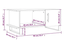 Mesa De Centro*vidaxl Mesa de centro 90x50x40 cm madeira processada Branco