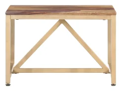 Mesa De Centro* Mesa de centro 60x60x40 cm madeira de sheesham maciça PT759289 Castanho