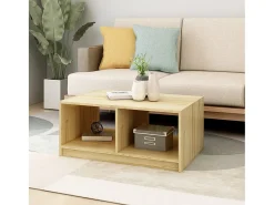 Mesa de centro 75x50x33,5 cm madeira de pinho maciça PT424952 Castanho