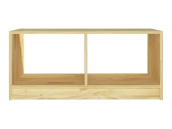 Mesa de centro 75x50x33,5 cm madeira de pinho maciça PT424952 Castanho