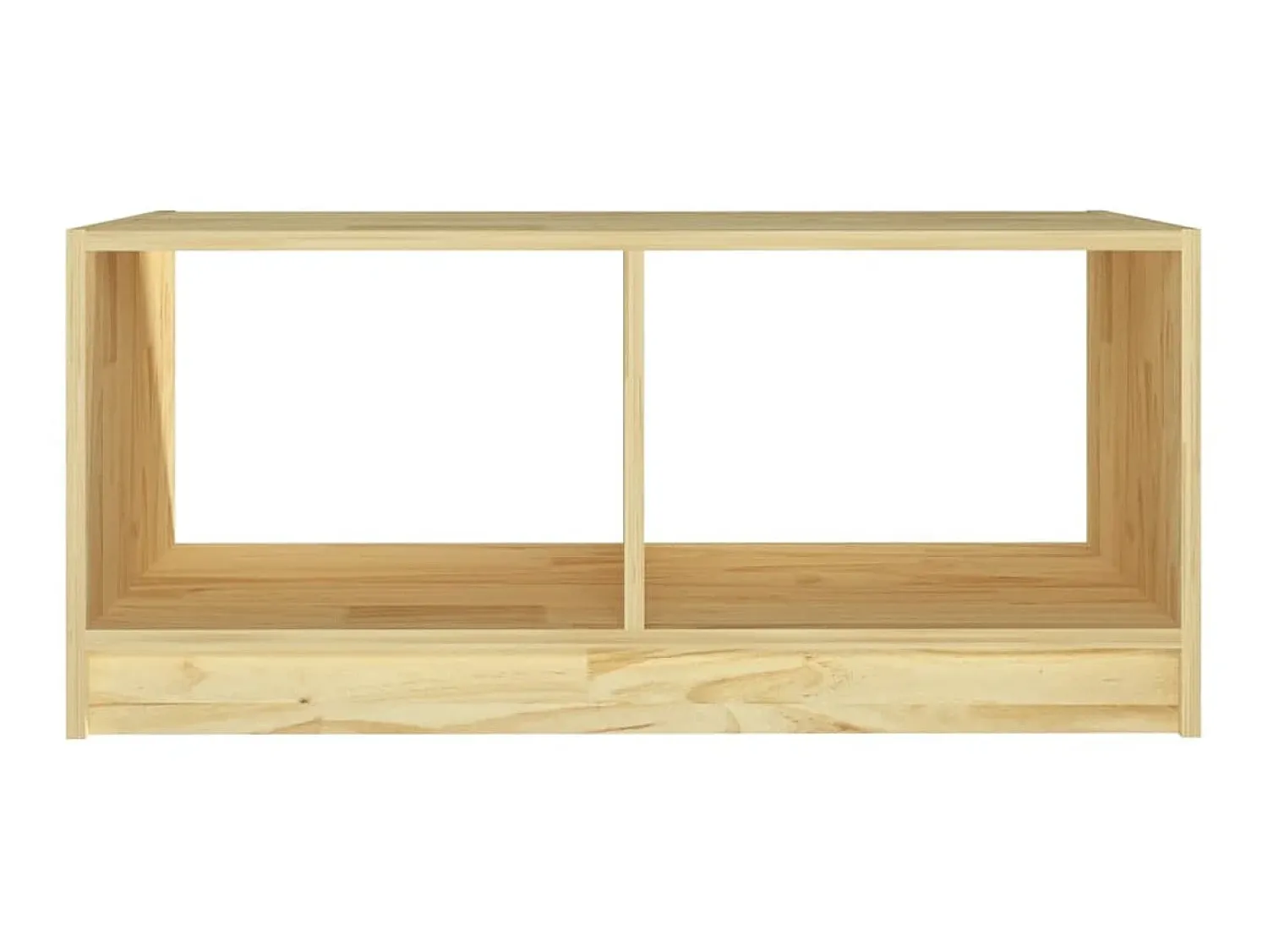 Mesa de centro 75x50x33,5 cm madeira de pinho maciça PT424952 Castanho
