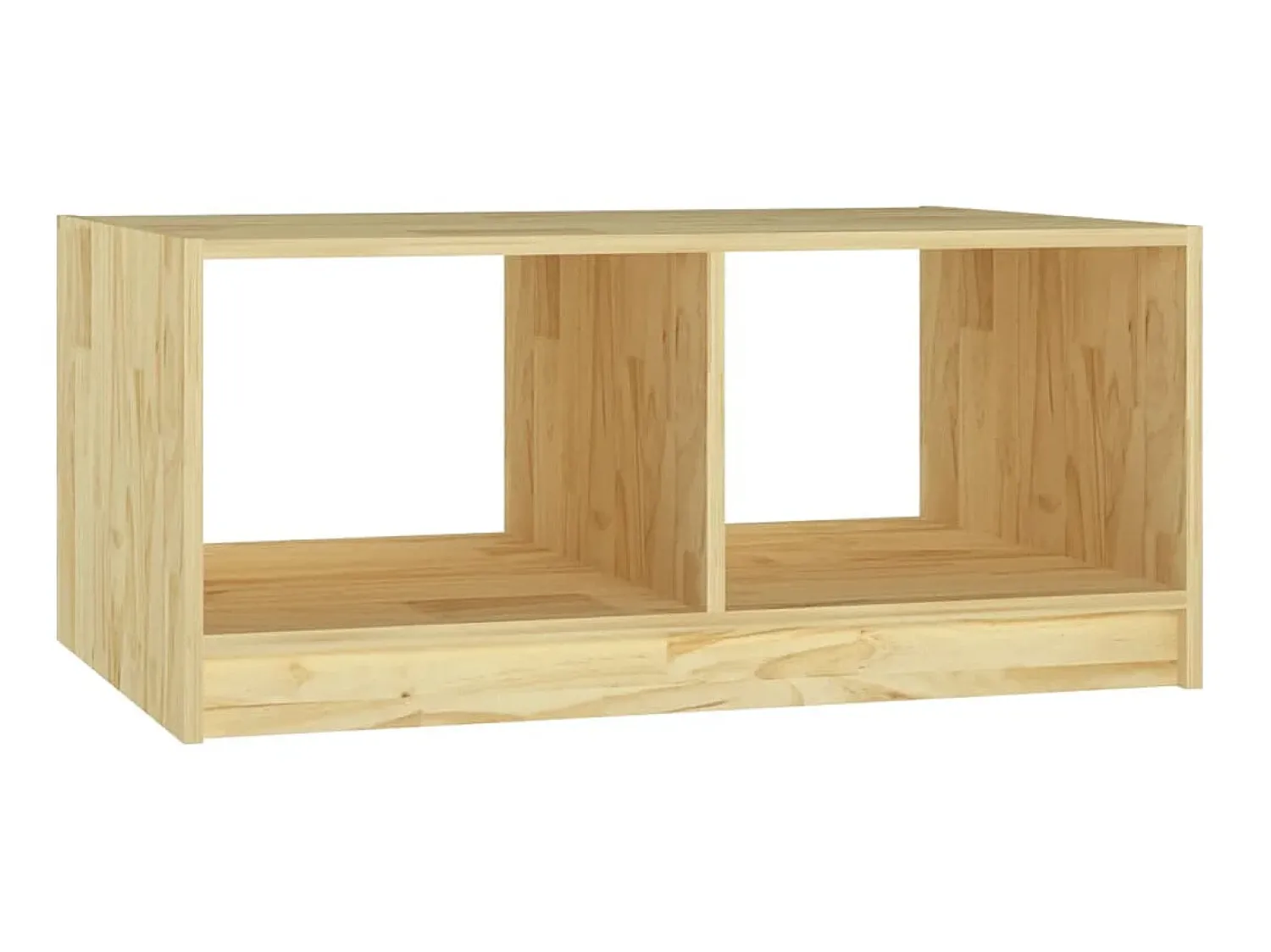 Mesa de centro 75x50x33,5 cm madeira de pinho maciça PT424952 Castanho