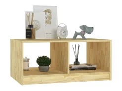 Mesa de centro 75x50x33,5 cm madeira de pinho maciça PT424952 Castanho