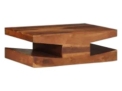 New vidaxl Mesa de centro 90x60x30 cm madeira de acácia maciça Natural claro