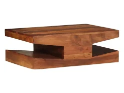 New vidaxl Mesa de centro 90x60x30 cm madeira de acácia maciça Natural claro