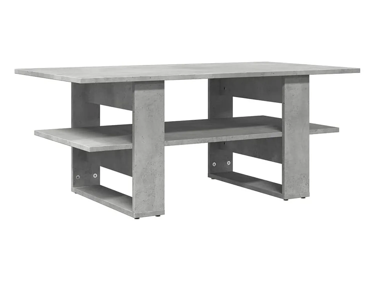 Hot Mesa de centro 102x55x42 cm madeira processada cinza cimento PT241440 Cinzento