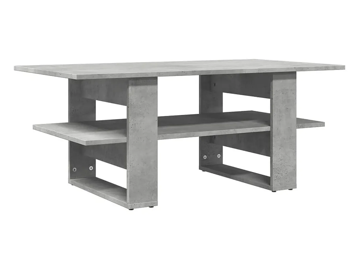 Hot Mesa de centro 102x55x42 cm madeira processada cinza cimento PT241440 Cinzento