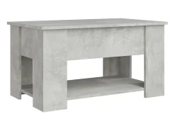 Clearance Mesa de centro 79x49x41 cm madeira processada cinza cimento PT795437 Cinzento